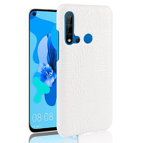 Wewoo Coque PC + PU antichoc à texture de crocodile pour Huawei P20 lite 2019 / Huawei nova 5i blanc