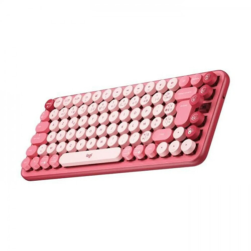 Clavier Sans Fil Logitech POP Keys Mécanique avec Touches Emoji Personnalisables, Bluetooth ou USB, Design Compact Durable - Ro