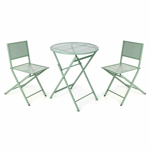 Ibergarden Ensemble Table + 2 Chaises Vert