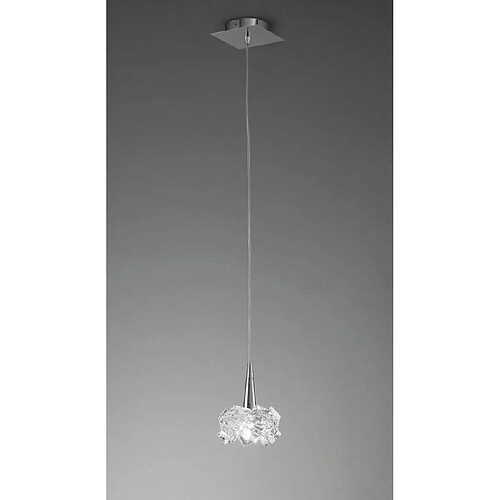 Luminaire Center Suspension Artic 1 Ampoule G9 Small, chrome poli