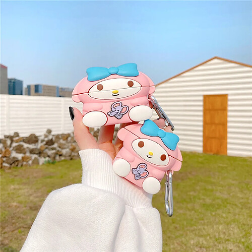 GUPBOO Airpods Coque Housse Étui Protecteur Compatible pour AirPods 3-Jolie fille mélodie Bowknot