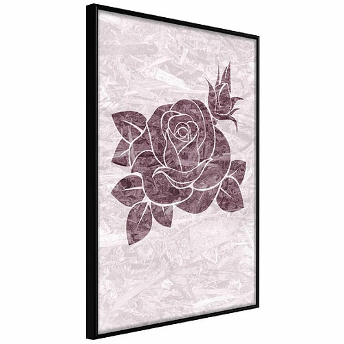 Paris Prix Affiche Murale Encadrée Monochromatic Rose 30 x 45 cm Noir