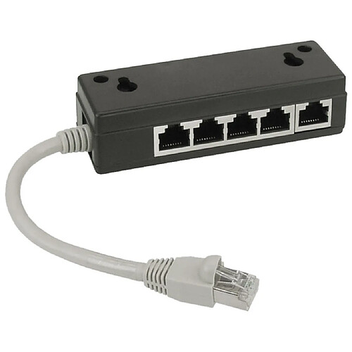 Distributeur ISDN InLine®, 5x RJ45 Bu, 15cm Câble, avec résistances de pull-up