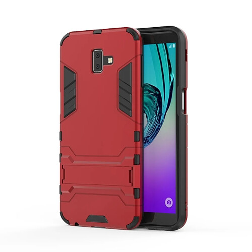 Wewoo Coque TP + antichoc pour Galaxy J6 +, avec support (rouge)