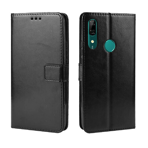 Wewoo Housse Coque Étui en cuir à rabat horizontal rétro Crazy Horse Texture pour Huawei P Smart Z / Y9 Prime 2019avec support et fentes cartes et cadre photo noir