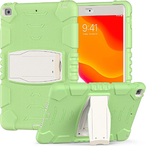 Coque en TPU + Silicone Résistant aux impacts avec béquille Vert matcha pour votre Apple iPad 10.2 (2019)/(2020)