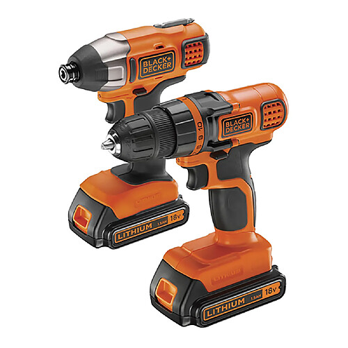 Black & Decker BDCDDIM18B Perceuse-visseuse Visseuse à impacts 18V 2x Batteries