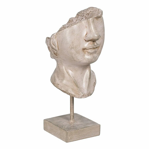 BigBuy Home Figurine Décorative Beige Visage 12,5 x 13,5 x 27,5 cm