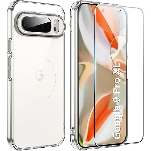 Pack coque transparente en TPU et vitre en verre trempé Google Pixel 9 Pro XL 5G - XEPTIO