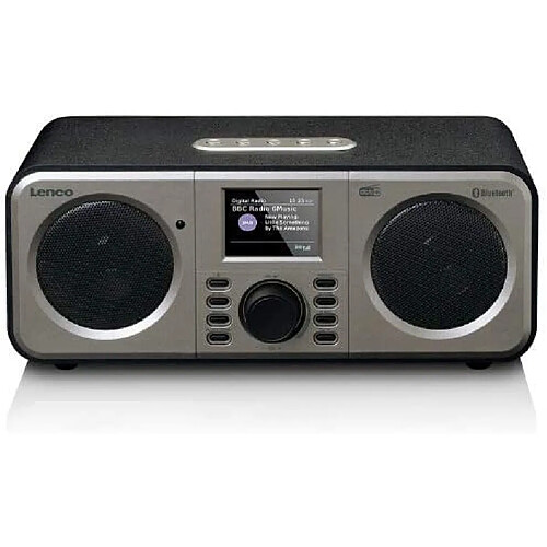 Lenco radio Internet Dab+ FM Bluetooth avec écran noir gris