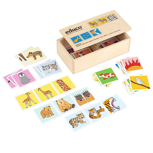 Educo Education Nature - Mémo sur animaux - jeu Montessori