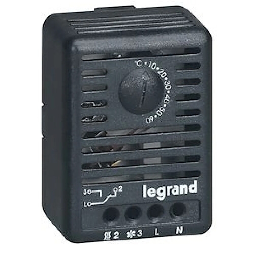 thermostat d'ambiance - pour coffret ou armoire - fixation sur rail - legrand 034847