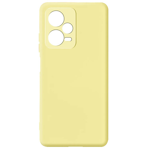 Avizar Coque pour Xiaomi Redmi Note 12 Pro Semi-rigide Soft-touch Fine Fast Cover Jaune