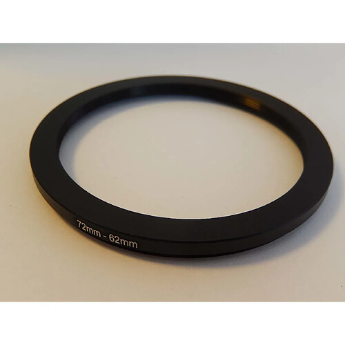 vhbw bague adaptation filtre Step DOWN 72mm-62mm noir pour appareil photo Agfa, Agfaphoto, Canon, Casio, Fujifilm, Kodak, Minolta, Nikon, Olympus