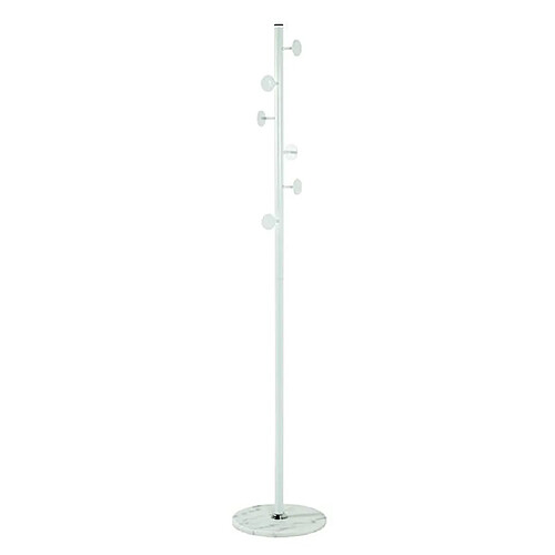 Pegane Porte-manteaux coloris blanc en métal laqué - H 180 x Ø 35 cm