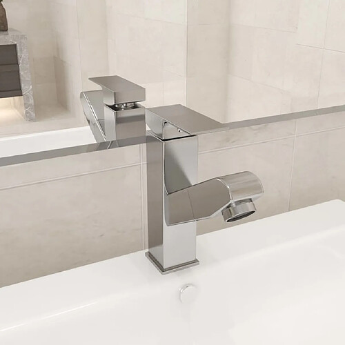 vidaXL Robinet de lavabo rétractable de bain Argenté 157x172 mm