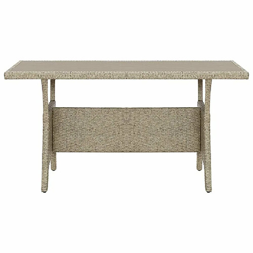 Maison Chic Table de jardin | Table d'extérieur Gris 120x70x66 cm Résine tressée -GKD16735