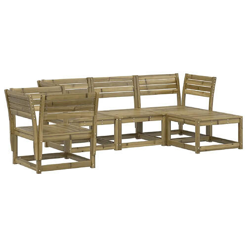 Maison Chic Salon de jardin 5 pcs | Ensemble de Table et chaises | Mobilier d'Extérieur bois de pin imprégné -GKD42146