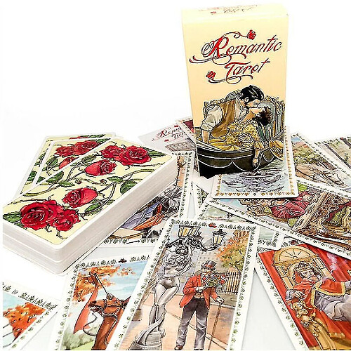 Universal Tarot romantique 78pcs Cartes Oracle Deck Family Family Fun Board Game Guide English