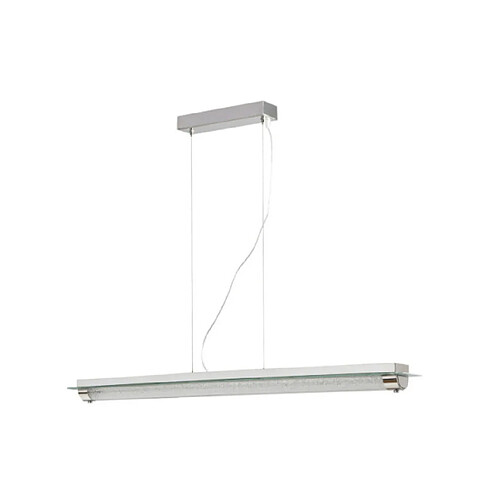 Luminaire Center Suspension LED Tube Cristal K9 Chrome poli