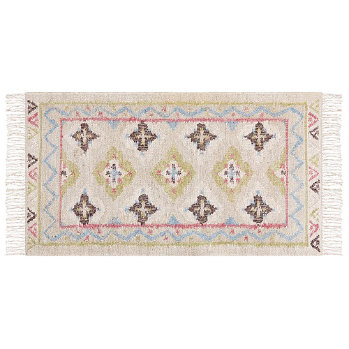 Beliani Tapis en jute multicolore 80 x 150 cm TERKOS