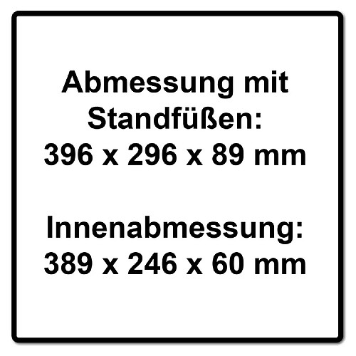 Festool SYS3 ORG M 89 6xESB Set de coffrets Systainer Organizer pour petites pièces + Casiers (2x 204854)