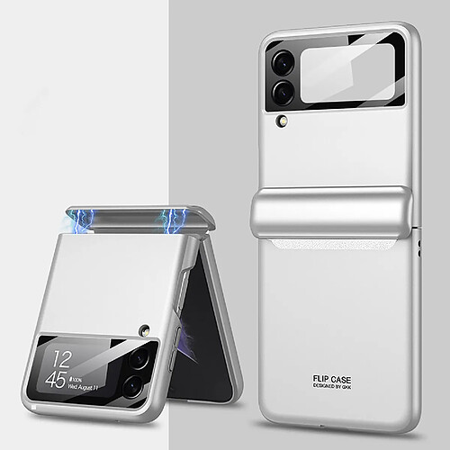 Coque de téléphone antichoc tout compris à absorption magnétique pour Samsung Galaxy Z Flip 3-Argent