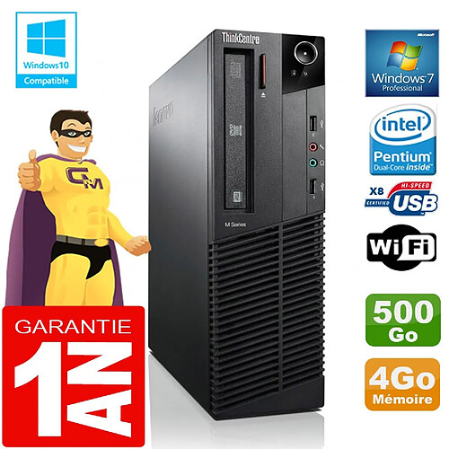 PC Lenovo M92p SFF Intel G630 Ram 4Go Disque 500 Go Graveur DVD Wifi W7 · Occasion