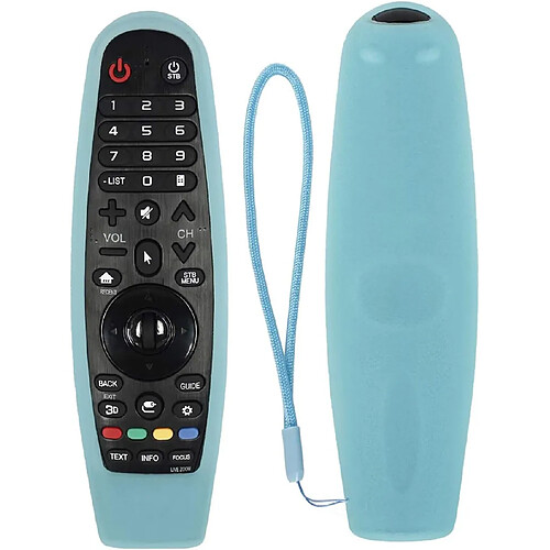 SANAG Housse Coque En Silicone Pour Lg Magic Tv Telecommande, An-Mr19Ba An-Mr18Ba An-Mr600 Mr650 An-Mr20Ga, Etui De Protection Pour Lg Telecommande, Antiderapage, Antisismique, Lavable(Bleu Lumineux)