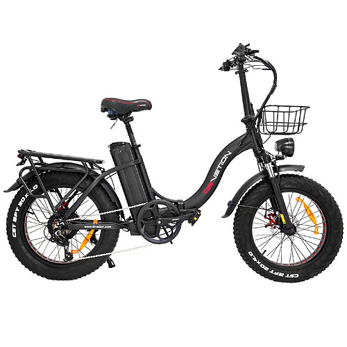 Vélo Électrique DrveTion CT20 - 20*4.0 Pouces Moteur 750W Batterie 48V15AH Frein à Disque - Noir