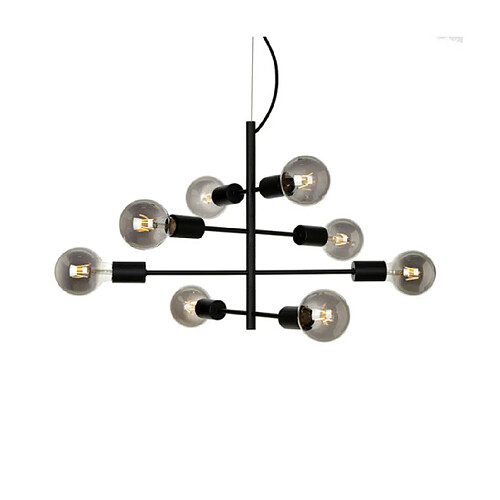 Luminaire Center Suspension Portel Acier Noir