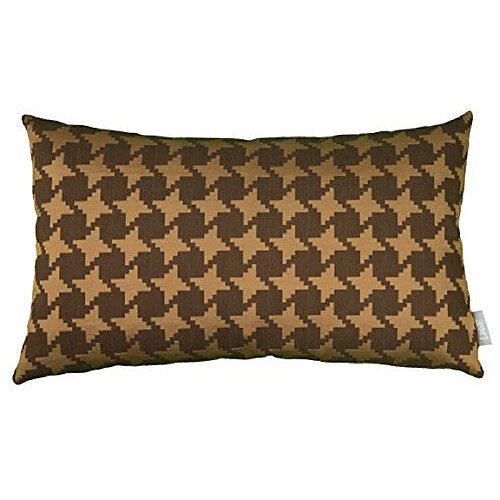 Linne 563009 Houndstooth Enveloppe de Coussin Polyester/Polyacrylique Marron