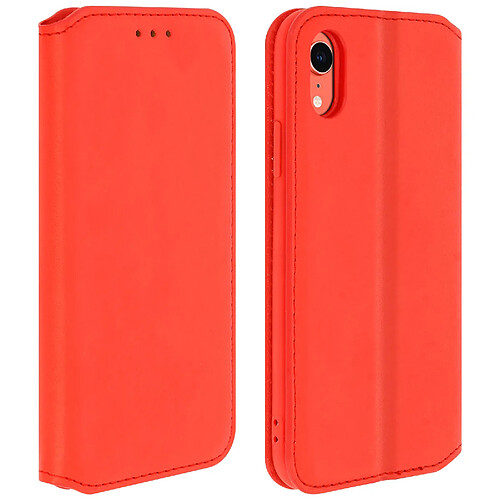 Avizar Housse Apple iPhone XR Étui Folio Portefeuille Fonction Support Rouge