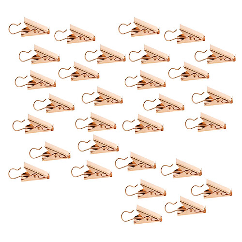 30 Pcs Heavy Duty Rideau Clips avec Crochets Crochets Clips Clips Chevilles Broche Or