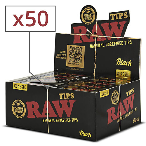 Filtres carton RAW Black par 50