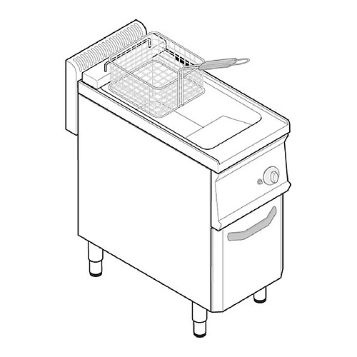 Friteuse sur Coffre Gaz - 14 Litres - Commandes Mécaniques - Gamme 700 - Tecnoinox