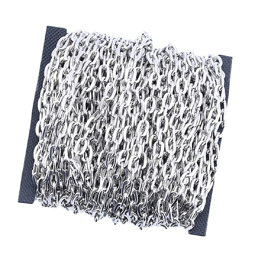 1 Roll Iron Cross Chains Cable Chain Link For DIY Jewelry Makings Silver