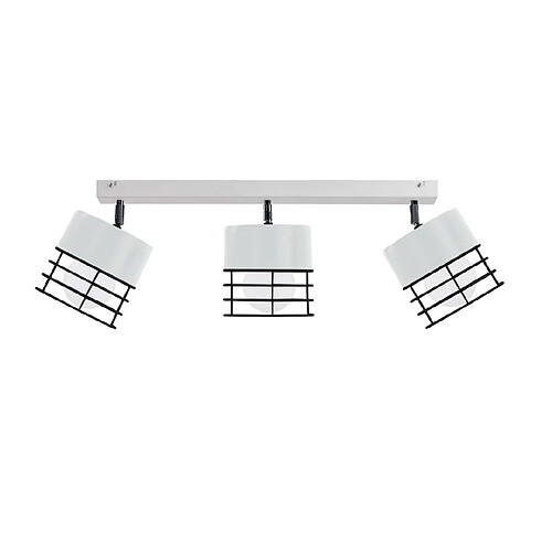 Lumière Barre de spots de plafond Ohio blanc, noir, 60 cm, 3x E27