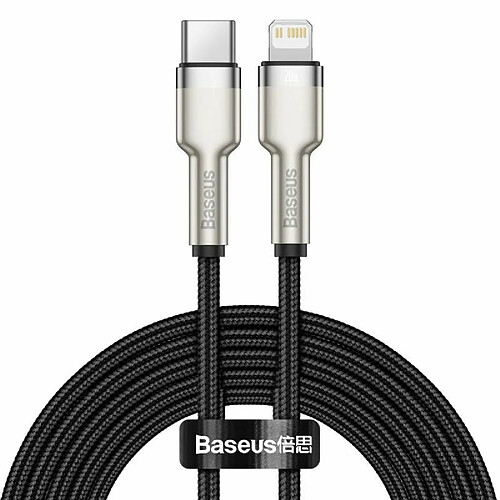 Câble USB-C vers Lightning Baseus Cafule, PD, 20W, 2m noir