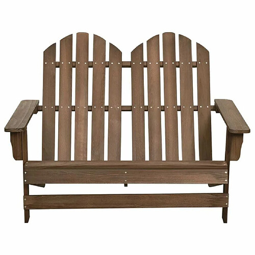 Maison Chic Chaise de jardin Adirondack 2 places Bois de sapin massif Marron -MN88665