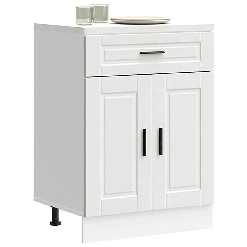 vidaXL Armoire de cuisine Porto blanc bois d'ingénierie