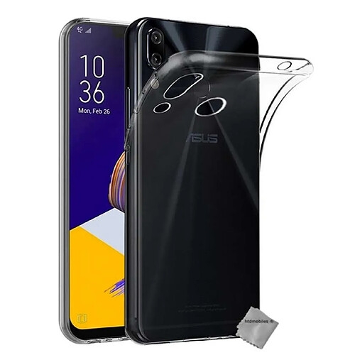 Htdmobiles Coque silicone gel fine pour Asus Zenfone 5Z ZS620KL + film ecran - TPU TRANSPARENT