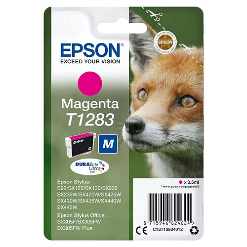 Cartouche d'encre originale Epson C13T12834022 Rouge Magenta