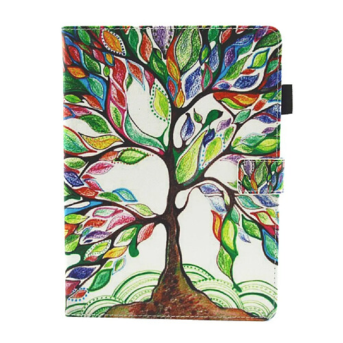 Etui en PU avec support arbre de vie pour votre Apple iPad 10.2 (2019)