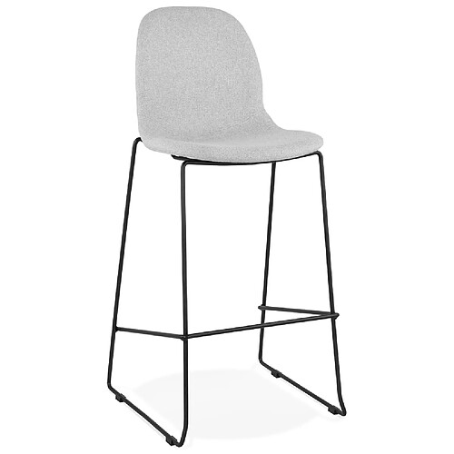 Alterego Tabouret de bar 'EKTOR' gris clair en tissu empilable