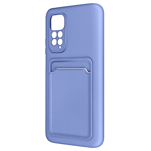 Avizar Coque Xiaomi Redmi Note 11 et 11s Silicone Souple Porte-carte Bleu Lavande