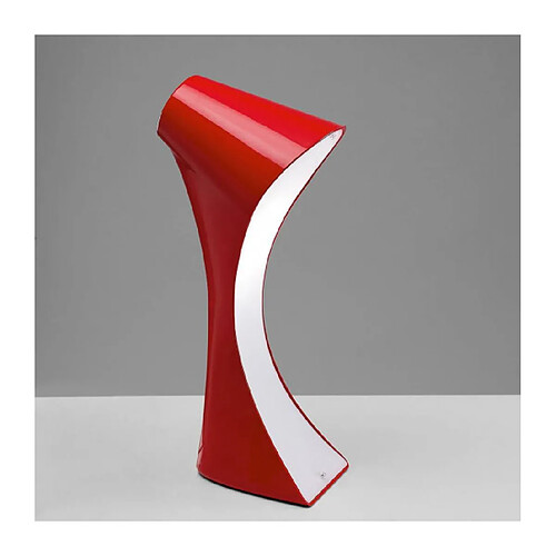 Luminaire Center Lampe de Table Ora 1 Ampoule E27, rouge brillant/arylique blanc/chrome poli