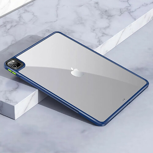 Coque en TPU cadre coloré transparent série mant bleu pour votre Apple iPad Pro 12.9 pouces (2020)