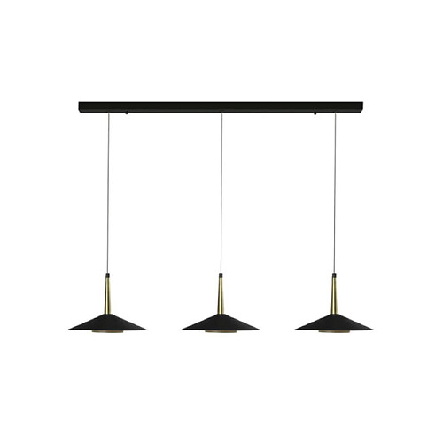 Luminaire Center Suspension Orion Laiton antique, noir