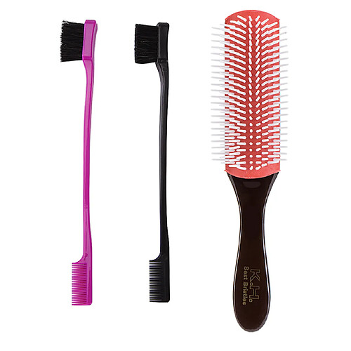 Peigne à Cheveux Antistatique + 2 Brosse à Cheveux Contrôle de Bord